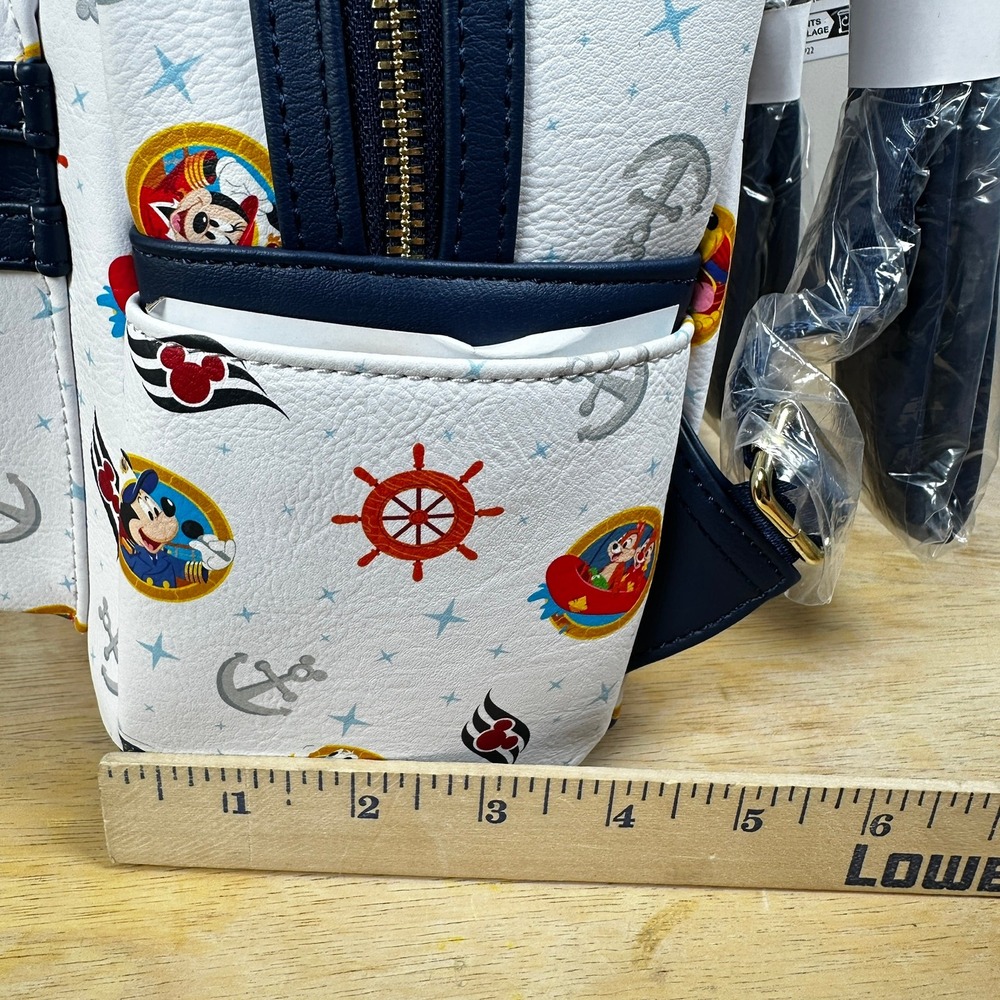 Loungefly Disney‎ Cruise Line Wish Mini Inaugural Sailing Mini Backpack Nautical - Picture 12 of 15